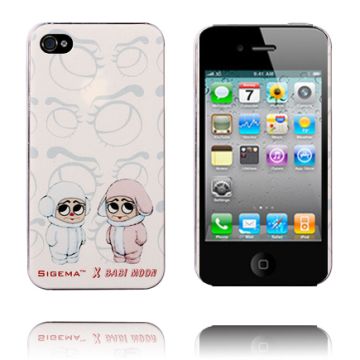Cute Cartoon (Pink & White Baby) iPhone 4/4S Case