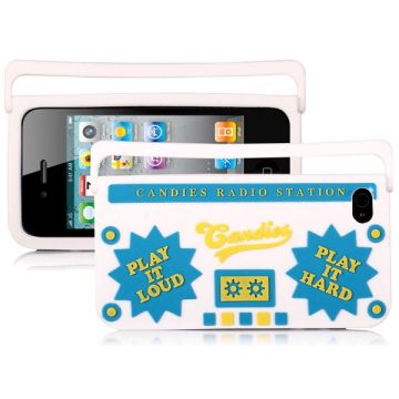 Ghetto Blaster (White) iPhone 4/4S Cover