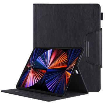 iPad Pro 12.9 (2021) / (2020) / (2018) PU leather flip case with card slots - Black