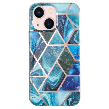 Marble iPhone 14 Plus case - Blue / Green Marble