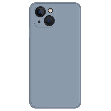 Beveled anti-drop rubberized cover for iPhone 14 Plus - Grey Blue