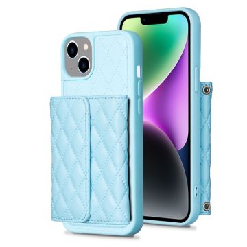 Stylish and versatile rhombus wallet cover for iPhone 14 Plus