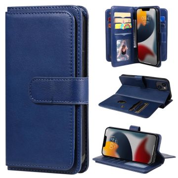 10-slot wallet case for iPhone 14 Plus - Dark Blue