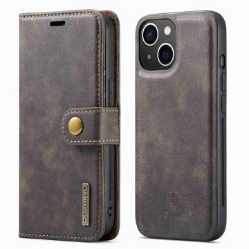 DG.MING iPhone 14 Plus 2-in-1 Wallet Case - Grey