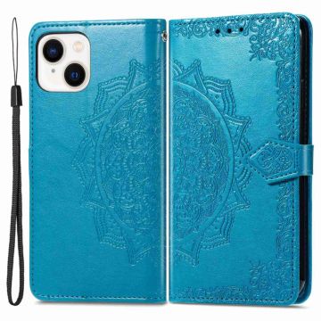 Mandala iPhone 14 Plus Flip case - Blue