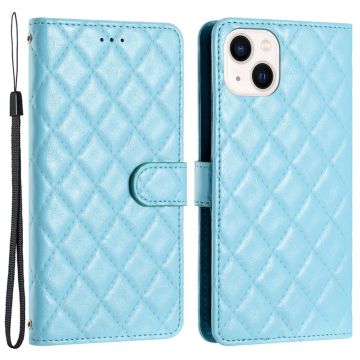 Functional rhombus wallet case for iPhone 14 Plus