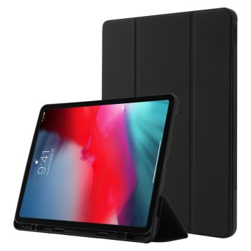 iPad Pro 12.9 (2022) / (2021) / (2020) tri-fold leather case - Black