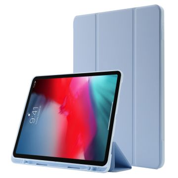 iPad Pro 12.9 (2022) / (2021) / (2020) tri-fold leather case - Baby Blue