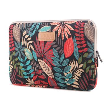 LISEN Macbook 12-Inch Retina (2015) colorful leaves laptop sleeve storage bag - Black