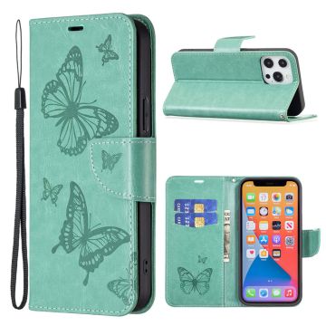 Butterfly iPhone 13 Pro flip case - Green