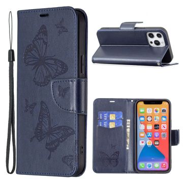 Butterfly iPhone 13 Pro flip case - Dark Blue