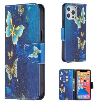 Wonderland iPhone 13 Pro flip case - Golden Butterflies