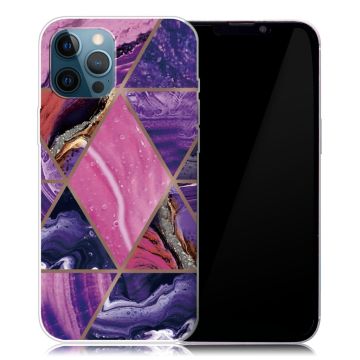 Marble iPhone 13 Pro case - Purple and Rose Marble