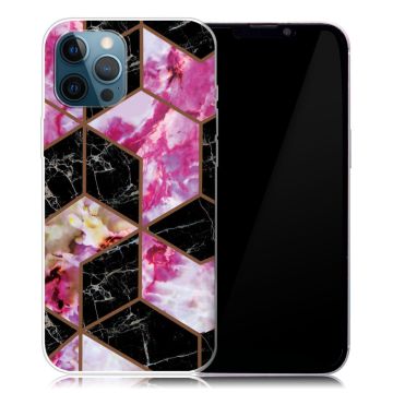 Marble iPhone 13 Pro case - Black and Rose Marble