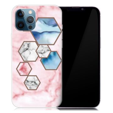 Marble iPhone 13 Pro case - Hexagon Fragment Marble