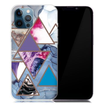 Marble iPhone 13 Pro case - Triangle Patterns in Marble