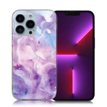 Marble iPhone 13 Pro case - Purple Starry Sky