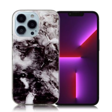 Marble iPhone 13 Pro case - Black / White