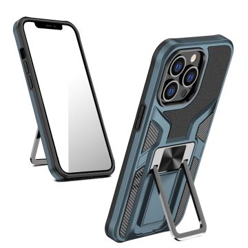 Shockproof hybrid cover with kickstand for iPhone 13 Pro - Blue