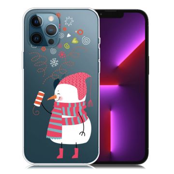 Christmas iPhone 13 Pro case - Snowman and Fireworks