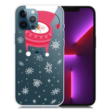 Christmas iPhone 13 Pro case - Snowman and Snowflake