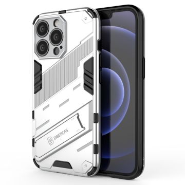 Shockproof hybrid cover with a modern touch for iPhone 13 Pro - White