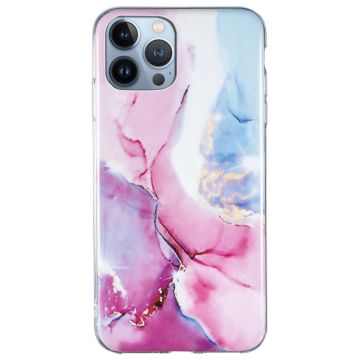 Marble iPhone 13 Pro case - Pink and Blue