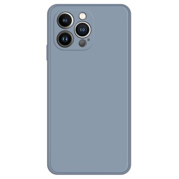 Beveled anti-drop rubberized cover for iPhone 13 Pro - Grey Blue