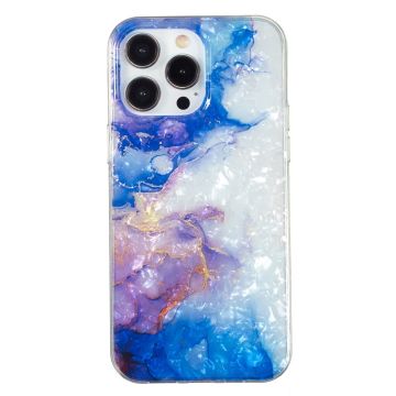 Marble iPhone 13 Pro case - Sky Blue Purple Marble