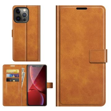 Wallet-style leather case for iPhone 13 Pro - Orange