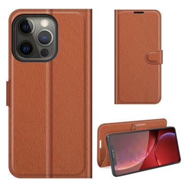 Classic iPhone 13 Pro flip case - Brown