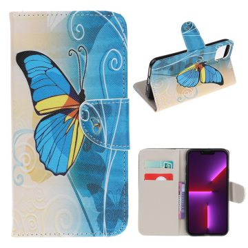 Wonderland iPhone 13 Pro flip case - Blue Butterfly