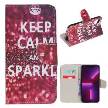 Wonderland iPhone 13 Pro flip case - Keep Calm and Sparkle