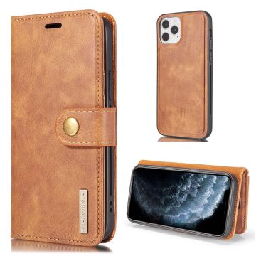 DG.MING iPhone 13 Pro 2-in-1 Wallet Case - Brown