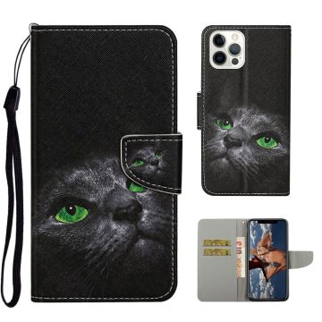 Wonderland iPhone 13 Pro flip case - Cat with Green Eyes