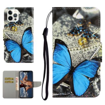 Wonderland iPhone 13 Pro flip case - Blue Butterfly