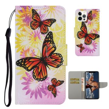 Wonderland iPhone 13 Pro flip case - Red Butterfly