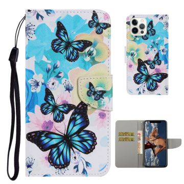 Wonderland iPhone 13 Pro flip case - Blue Butterfly