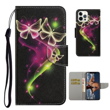 Wonderland iPhone 13 Pro flip case - Gleaming Yellow Butterfly