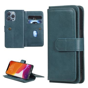 10-slot wallet case for iPhone 13 Pro - Dark Green