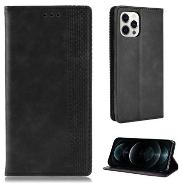 Bofink Vintage iPhone 13 Pro leather case - Black