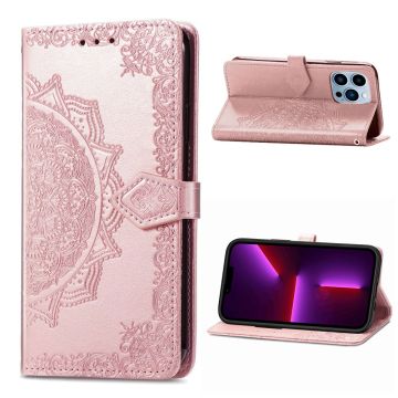 Mandala iPhone 13 Pro Flip case - Rose Gold