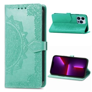 Mandala iPhone 13 Pro Flip case - Green