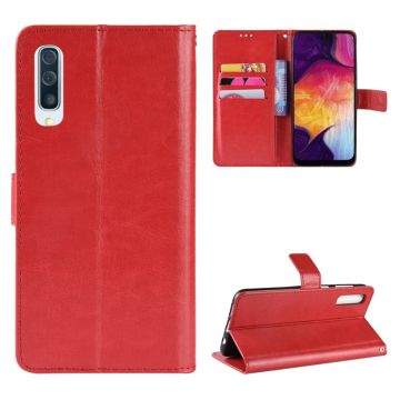 Crazy Horse Samsung Galaxy A50 leather case - Red