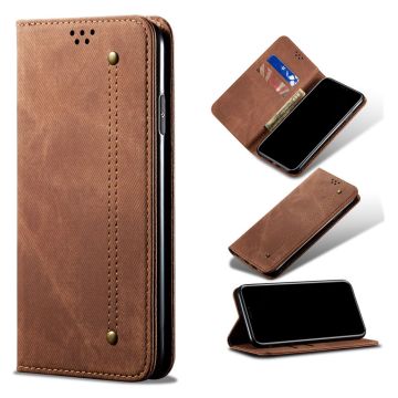 Jeans Samsung Galaxy A50 Flip case - Coffee