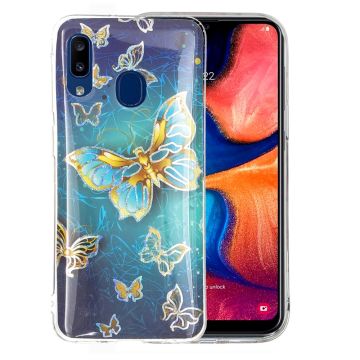 Marble Samsung Galaxy A20e case - Butterfly
