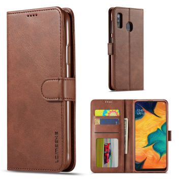 LC.IMEEKE Samsung Galaxy A20e Flip Case - Coffee