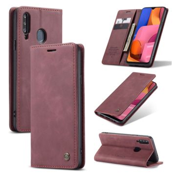 CaseMe Samsung Galaxy A20s Vintage Case - Wine Red