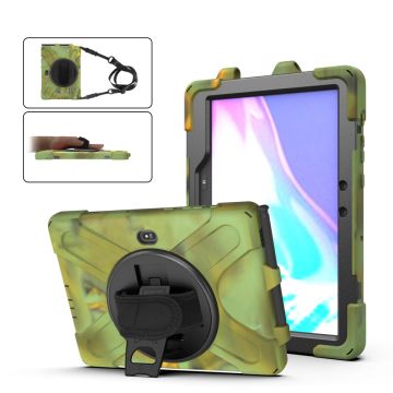 Samsung Galaxy Tab Active Pro / Active4 Pro X-shape silicone cover with strap - Camouflage