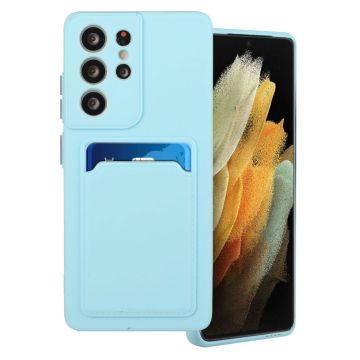 Card holder cover for Samsung Galaxy S21 Ultra - Baby Blue